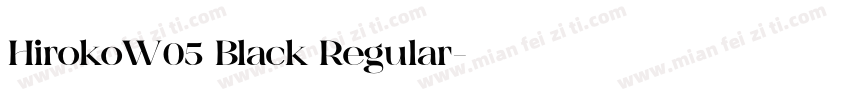HirokoW05 Black Regular字体转换
